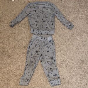 Kids Blue Elephant Pajama Set